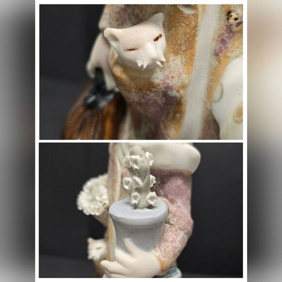 Vintage Ingles Valencia Spain Lady Veterinarian Porcelain Figurine with Cat - Picture 3 of 8